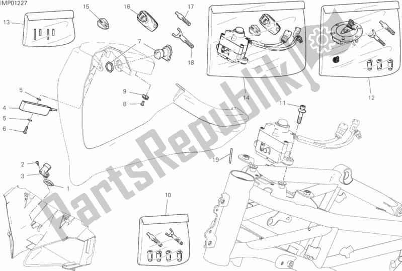 All parts for the Front Wiring Harness of the Ducati Multistrada 950 S Touring 2020